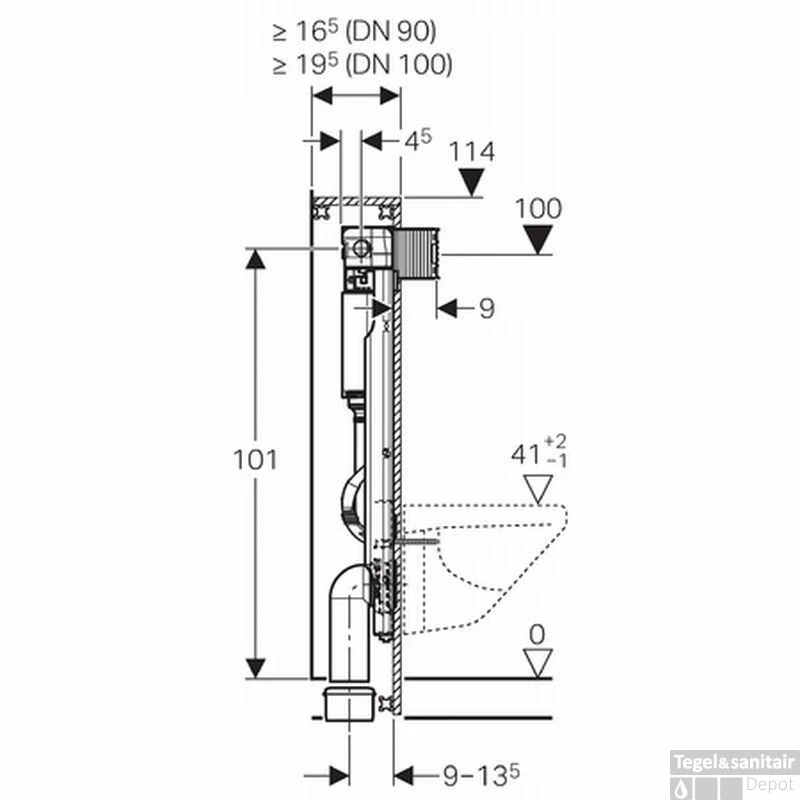 Geberit Inbouwreservoir | Gis Omega | Front/Planchetbediening | Hoogte 114cm 3 Geberit Inbouwreservoir | Gis Omega | Front/Planchetbediening | Hoogte 114cm - Afbeelding 3