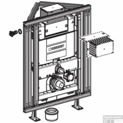 Geberit Gis Easy Omega Inbouwreservoir H90xb70 Front/planchetbed.