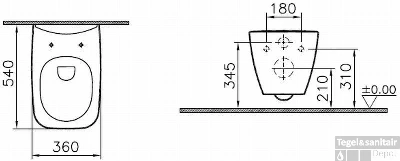 B&w-luxury Zarza Wandcloset Spoelrandloos M/closetzitting Softclose Wit 3 B&w-luxury Zarza Wandcloset Spoelrandloos M/closetzitting Softclose Wit - Afbeelding 3