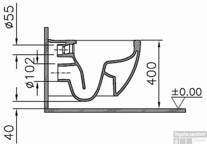 B&w-luxury Zarza Wandcloset Spoelrandloos M/closetzitting Softclose Wit 4 B&w-luxury Zarza Wandcloset Spoelrandloos M/closetzitting Softclose Wit - Afbeelding 4