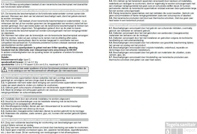 B&w-luxury Zarza Wandcloset Spoelrandloos M/closetzitting Softclose Wit 5 B&w-luxury Zarza Wandcloset Spoelrandloos M/closetzitting Softclose Wit - Afbeelding 5