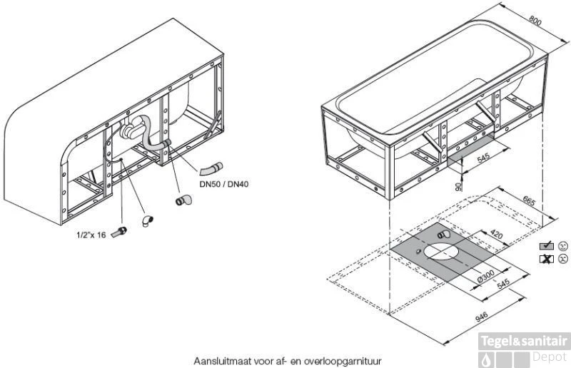 Bette Art V Bad 185 X 80 X 42 Cm. Wit 3 Bette Art V Bad 185 X 80 X 42 Cm. Wit - Afbeelding 3