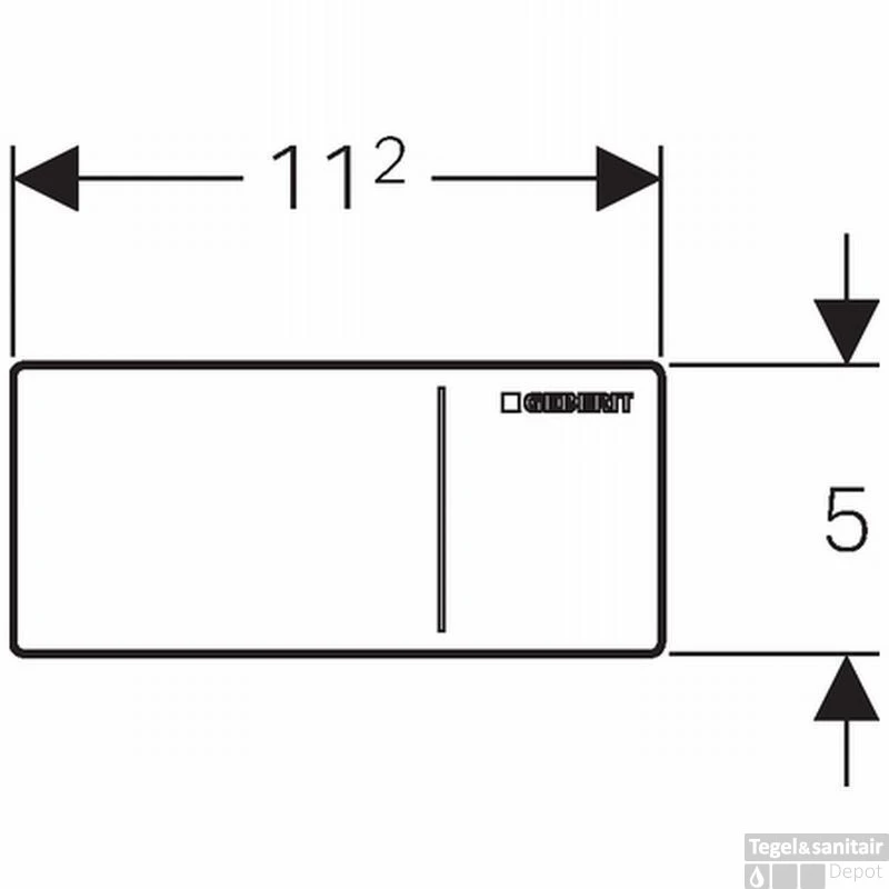 Geberit Omega70 Bedieningsplaat Voor Reservoir 12 Cm. Glas Umbra-aluminium 2 Geberit Omega70 Bedieningsplaat Voor Reservoir 12 Cm. Glas Umbra-aluminium - Afbeelding 2