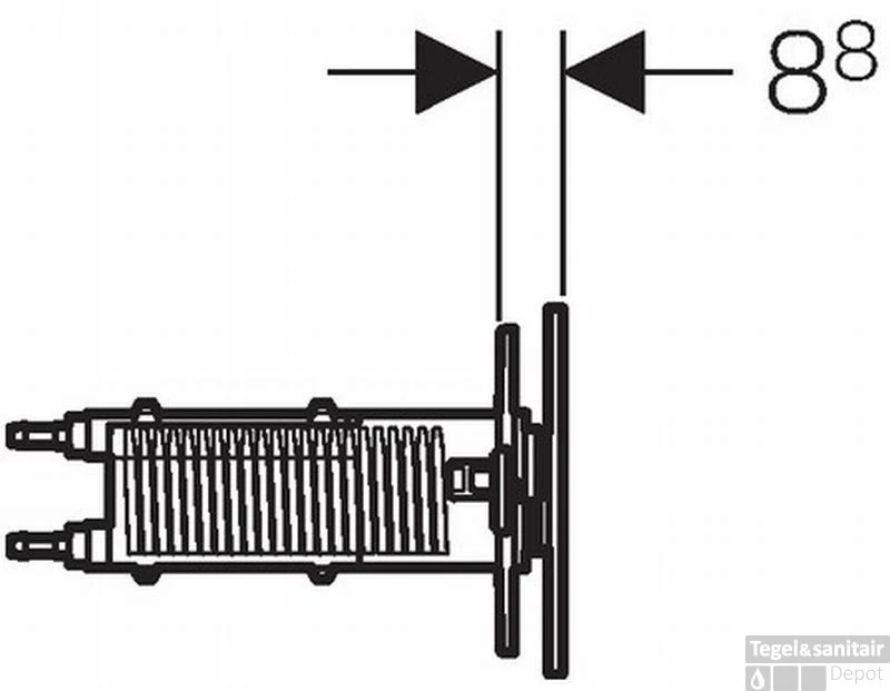 Geberit Omega70 Bedieningsplaat Voor Reservoir 12 Cm. Glas Umbra-aluminium 3 Geberit Omega70 Bedieningsplaat Voor Reservoir 12 Cm. Glas Umbra-aluminium - Afbeelding 3