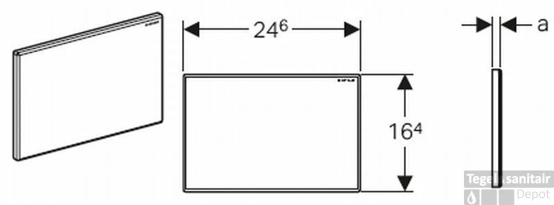 Geberit Blindplaat Voor Sigma 12 En 8 Cm. Wit 2 Geberit Blindplaat Voor Sigma 12 En 8 Cm. Wit - Afbeelding 2