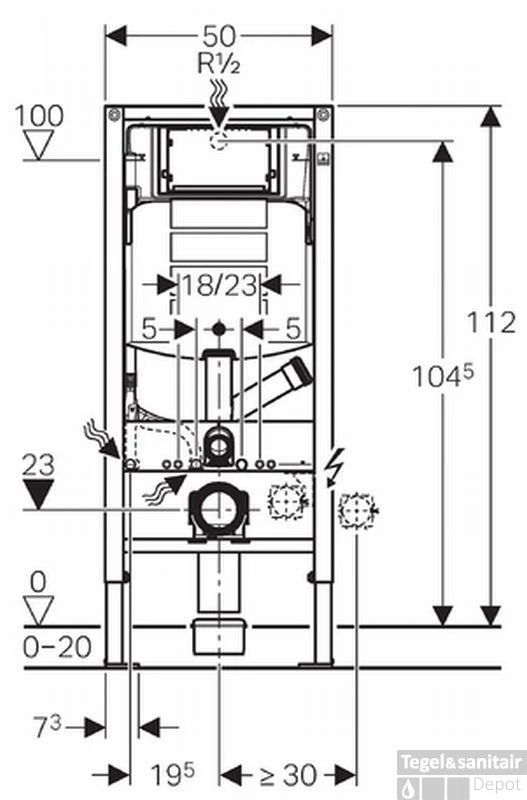 Geberit Duofix Sigma Inbouwreservoir 12cm.h112 M/geurafzuiging Exclusief Wandankers 2 Geberit Duofix Sigma Inbouwreservoir 12cm.h112 M/geurafzuiging Exclusief Wandankers - Afbeelding 2