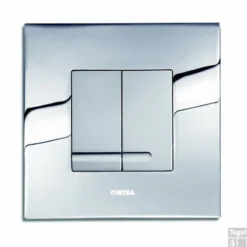Wisa Delos Afdekplaat Dualflush Chroom/matchroom