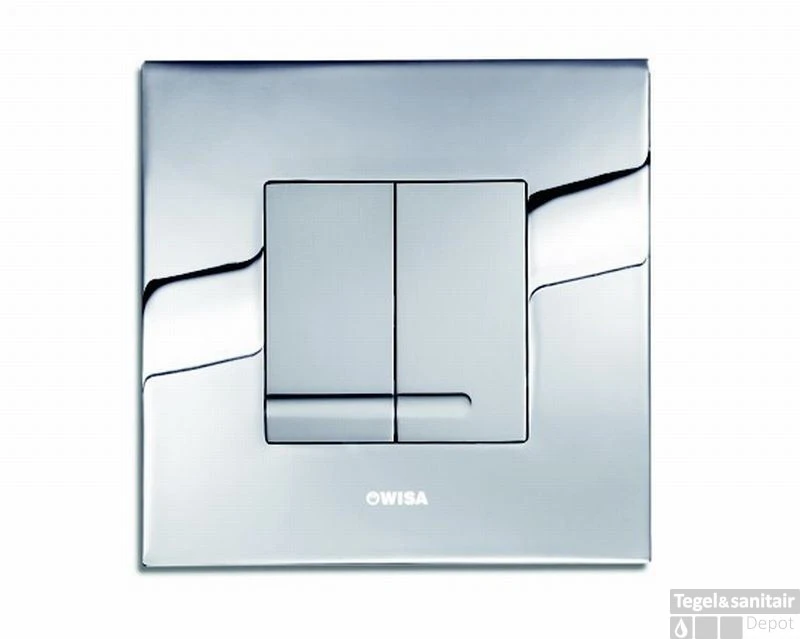 Wisa Delos Afdekplaat Dualflush Chroom/matchroom 1 Wisa Delos Afdekplaat Dualflush Chroom/matchroom
