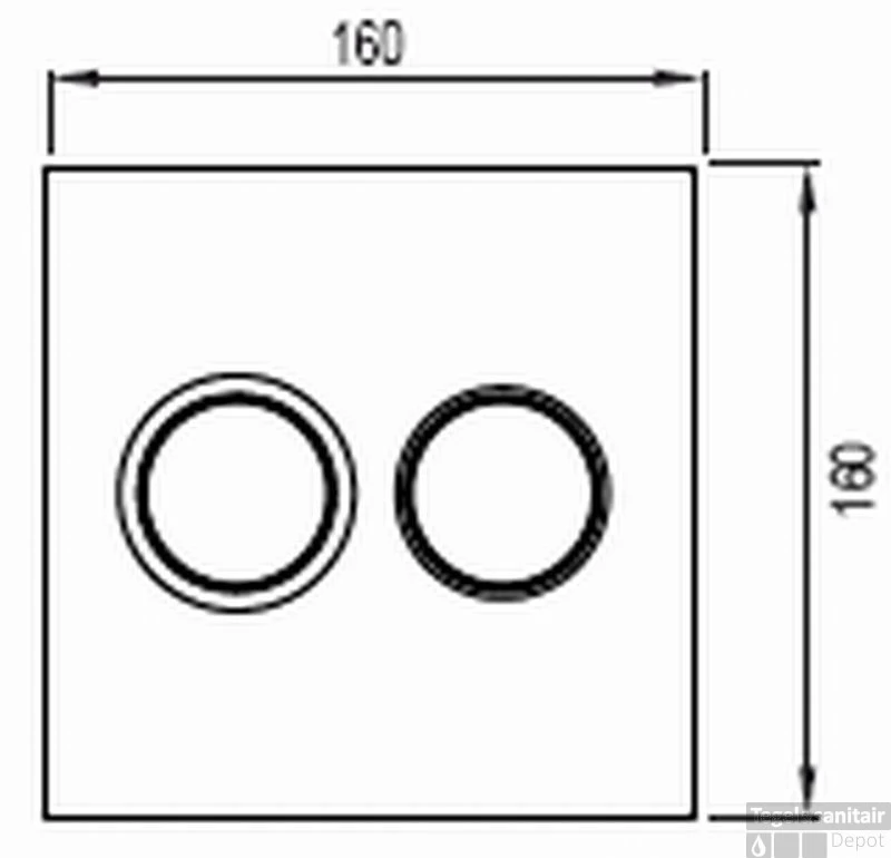 Wisa Luga Luga Aluminium Bedieningsplaat Dualflush Naturel 2 Wisa Luga Luga Aluminium Bedieningsplaat Dualflush Naturel - Afbeelding 2