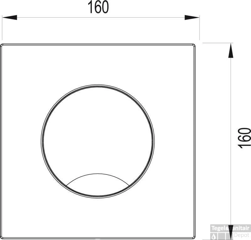 Wisa Maro Afdekplaat Met Spoelonderbreking Chroom 2 Wisa Maro Afdekplaat Met Spoelonderbreking Chroom - Afbeelding 2
