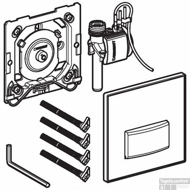 Geberit Sigma 50 Urinoir Bedieningsplaat Pneumatisch Wit 2 Geberit Sigma 50 Urinoir Bedieningsplaat Pneumatisch Wit - Afbeelding 2
