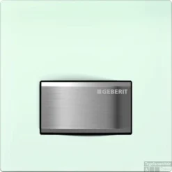 Geberit Sigma 50 Urinoir Bedieningsplaat Pneumatisch Groen Melkglas