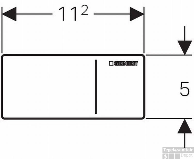 Geberit Sigma 70 Opbouw Drukker Voor Inbouw Reservoir 8 Cm. Glas Umbra-aluminium 3 Geberit Sigma 70 Opbouw Drukker Voor Inbouw Reservoir 8 Cm. Glas Umbra-aluminium - Afbeelding 3