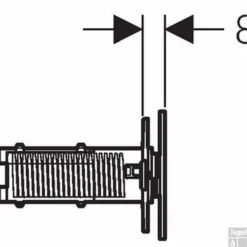 Geberit Sigma 70 Opbouw Drukker Voor Inbouw Reservoir 8 Cm. Glas Wit-aluminium -Zalig Baden Verkoopwinkel 92609 2
