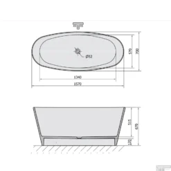 Vrijstaand Bad Sapho Tess Gegoten Marmer 157x70x67 Cm Wit -Zalig Baden Verkoopwinkel 99613 vrijstaand bad sapho tess marmer 157x70x67 cm wit 6
