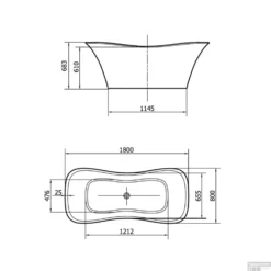 Vrijstaand Bad Sapho Flora Gegoten Marmer 180x80x67 Cm Wit 9 Vrijstaand Bad Sapho Flora Gegoten Marmer 180x80x67 Cm Wit -Zalig Baden Verkoopwinkel 99713 vrijstaand bad sapho flora marmer 180x80x67 cm wit 3