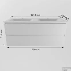 MONDIAZ AIVY 120cm Badmeubel Mocha, Wastafel Talc Solid Surface Dubbel Zonder Kraangat Met Spiegel -Zalig Baden Verkoopwinkel aivy 120cm badmeubel wastafel solid surface dubbel maatttekening 15020014482663