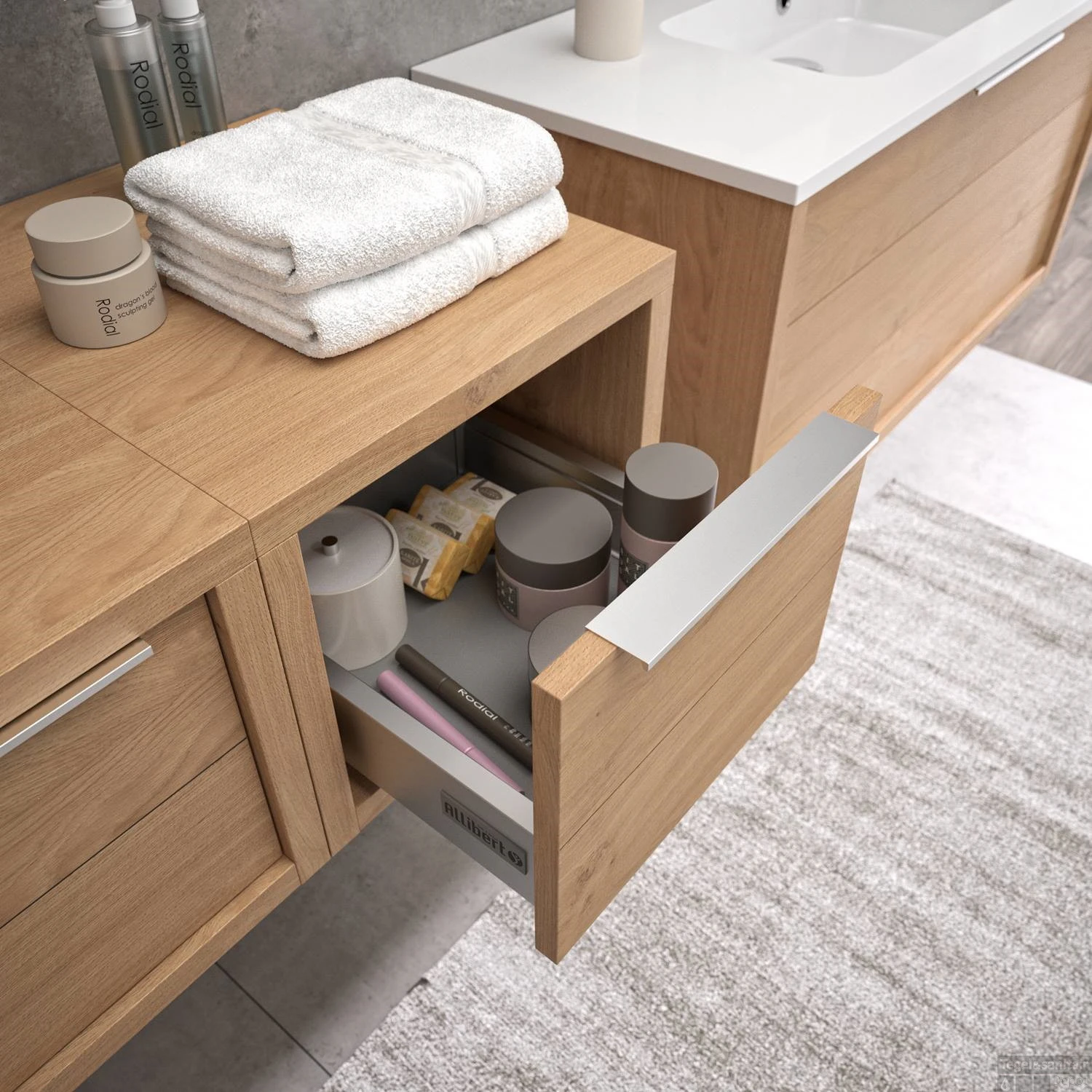 Allibert Onderkast Sorento 40 Cm Eik Halifax 2 Allibert Onderkast Sorento 40 Cm Eik Halifax - Afbeelding 2