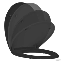 Allibert Toiletzitting Boreo Zwart -Zalig Baden Verkoopwinkel allibert toiletzitting boreo zwart open