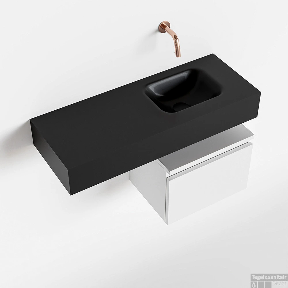 MONDIAZ ANDOR 40cm Toiletmeubel Talc. LEX 80cm Wastafel Urban Rechts Geen Kraangat 1 MONDIAZ ANDOR 40cm Toiletmeubel Talc. LEX 80cm Wastafel Urban Rechts Geen Kraangat