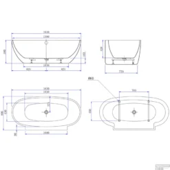 Vrijstaand Bad Allibert Monobloc Agata 165x80 Cm -Zalig Baden Verkoopwinkel ast966555 xl