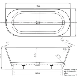 Ligbad Arqua Pinto Hoekbad 180x80 Cm Links Mat Wit 5 Ligbad Arqua Pinto Hoekbad 180x80 Cm Links Mat Wit -Zalig Baden Verkoopwinkel bad101414 1