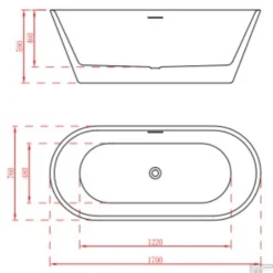 Vrijstaand Ligbad Arcqua Colpa 170x76 Acryl Glans Wit -Zalig Baden Verkoopwinkel bad104411 colpa vrijstaand ligbad 170x76 acryl glans wit tech