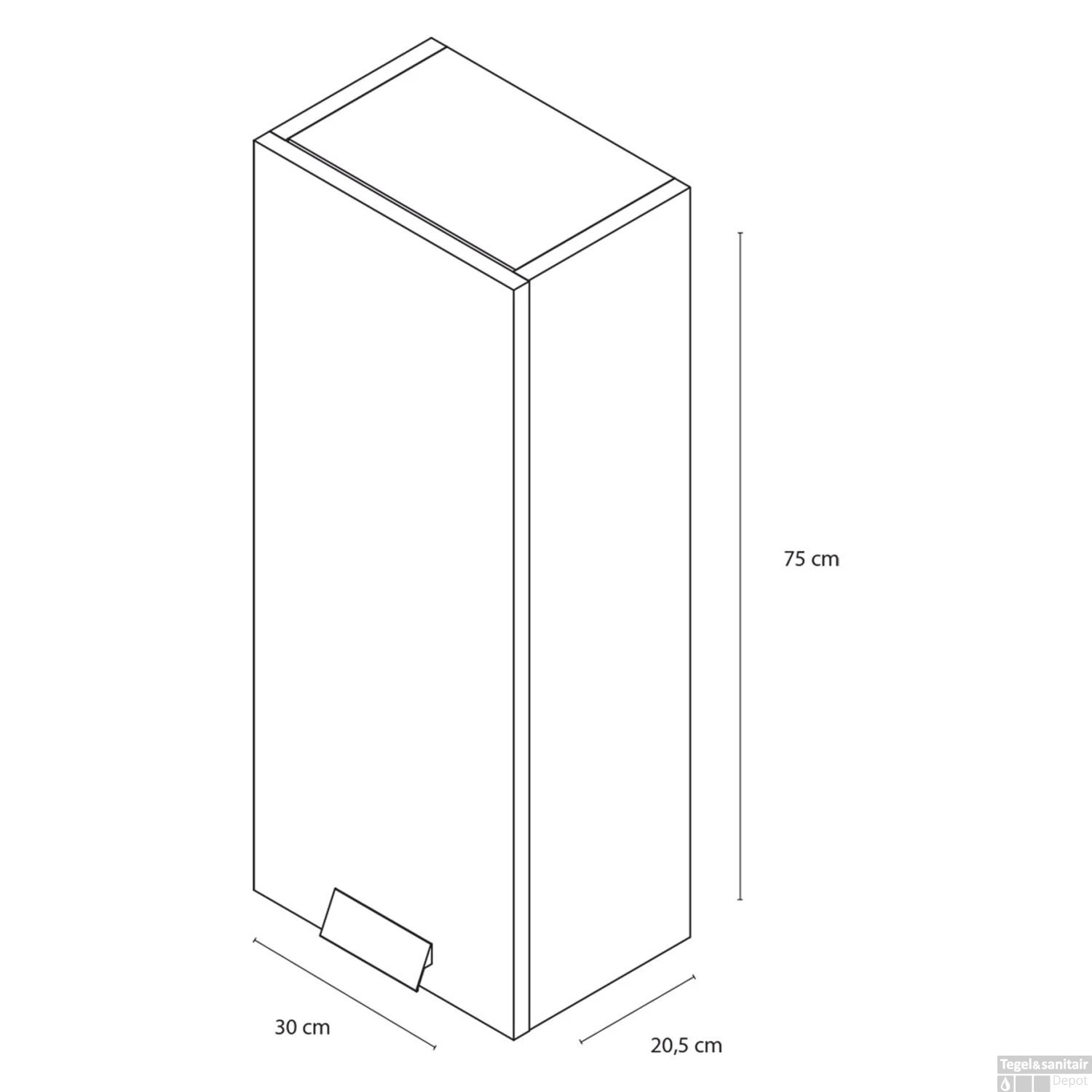 Badkamerkast Differnz Fabulous 75x30 Cm Wit 2 Badkamerkast Differnz Fabulous 75x30 Cm Wit - Afbeelding 2