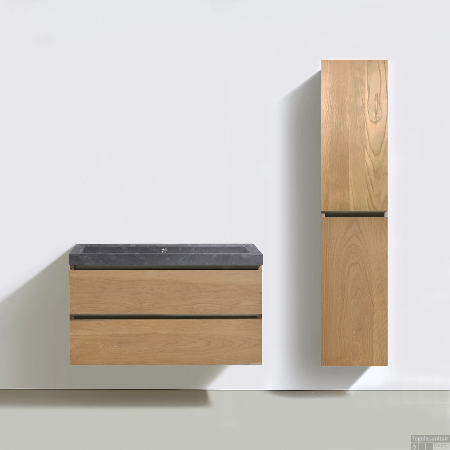 Badkamerkast Wiesbaden Vision Oak 160x35x35 Cm Eiken (Links En Rechts) - Afbeelding 2