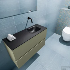 MONDIAZ ADA 80cm Toiletmeubel Army. LEX Wastafel Urban Rechts Zonder Kraangat -Zalig Baden Verkoopwinkel badkamermeubel ada army model lex urban top 0018
