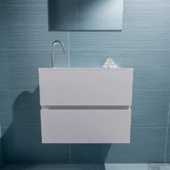 MONDIAZ ADA 60cm Toiletmeubel Cale. LEX Wastafel Talc Links 1 Kraangat -Zalig Baden Verkoopwinkel badkamermeubel ada cale model lex talc front 0009