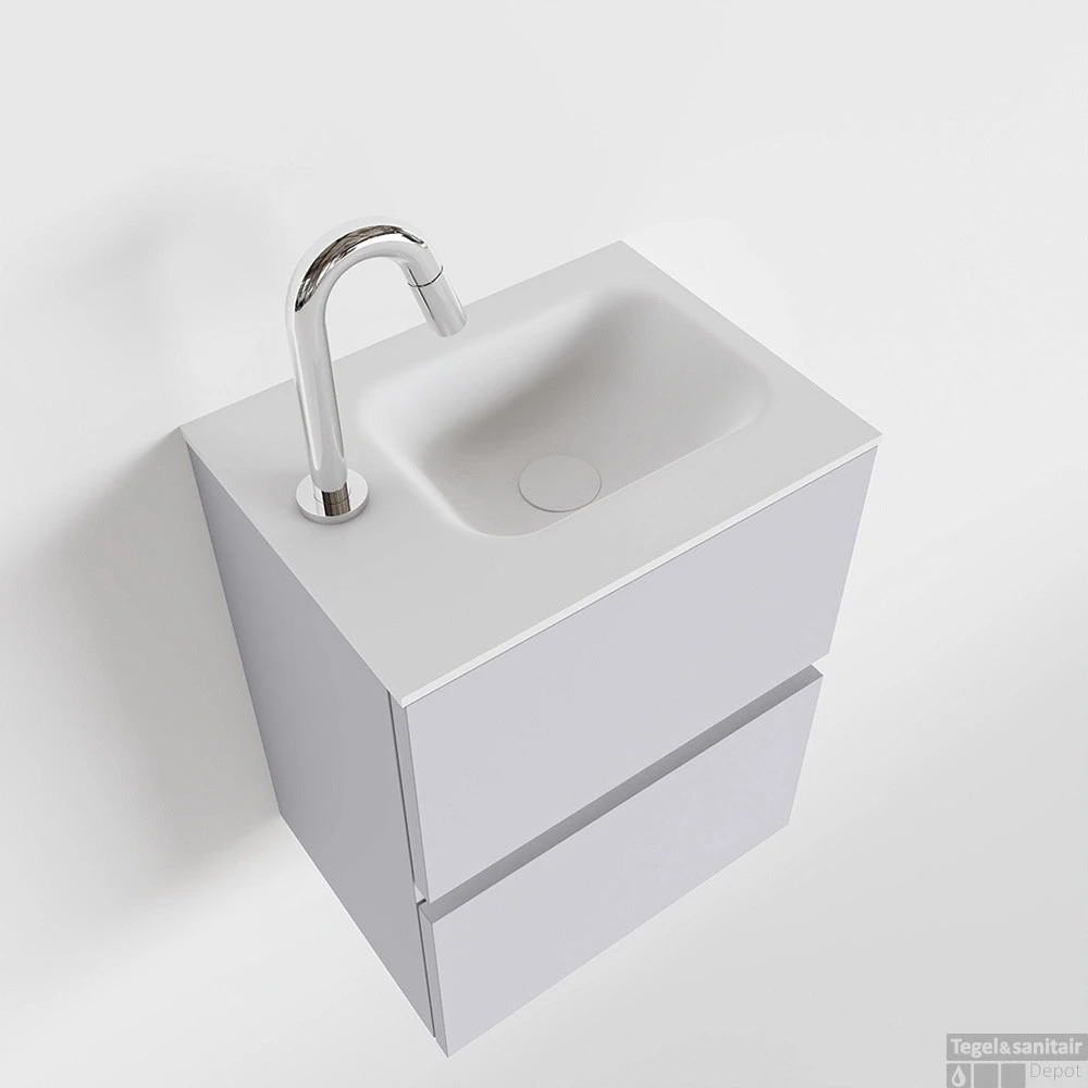 MONDIAZ ADA 40cm Toiletmeubel Cale. LEX Wastafel Talc Links 1 Kraangat 1 MONDIAZ ADA 40cm Toiletmeubel Cale. LEX Wastafel Talc Links 1 Kraangat