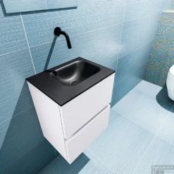 MONDIAZ ADA 40cm Toiletmeubel Cale. LEX Wastafel Urban Rechts Zonder Kraangat -Zalig Baden Verkoopwinkel badkamermeubel ada cale model lex urban top 0004