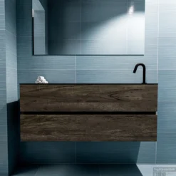 MONDIAZ ADA 120cm Toiletmeubel Dark Brown. LEX Wastafel Urban Rechts 1 Kraangat -Zalig Baden Verkoopwinkel badkamermeubel ada dark brown model lex urban front 00029