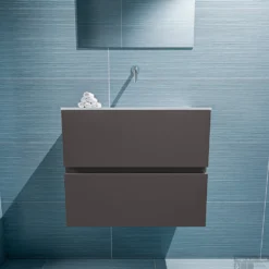 MONDIAZ ADA 60cm Toiletmeubel Dark Grey. LEX Wastafel Talc Midden Zonder Kraangat 8 MONDIAZ ADA 60cm Toiletmeubel Dark Grey. LEX Wastafel Talc Midden Zonder Kraangat -Zalig Baden Verkoopwinkel badkamermeubel ada dark grey model lex talc front 0008