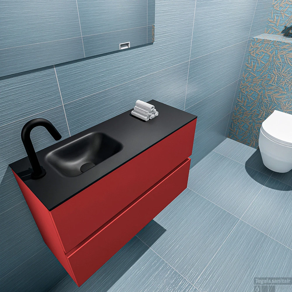 MONDIAZ ADA 80cm Toiletmeubel Fire. LEX Wastafel Urban Links 1 Kraangat 3 MONDIAZ ADA 80cm Toiletmeubel Fire. LEX Wastafel Urban Links 1 Kraangat - Afbeelding 3