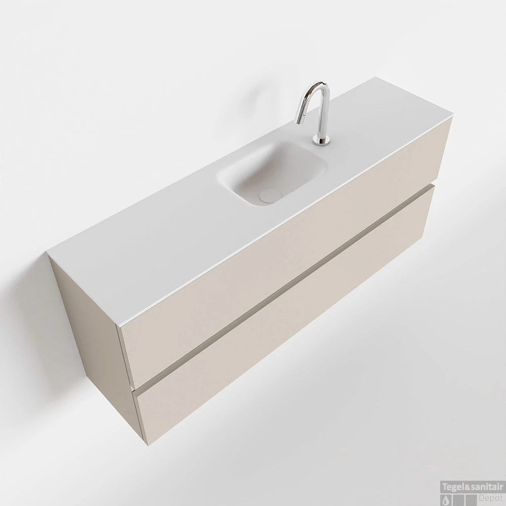 MONDIAZ ADA 120cm Toiletmeubel Linen. LEX Wastafel Talc Midden 1 Kraangat 1 MONDIAZ ADA 120cm Toiletmeubel Linen. LEX Wastafel Talc Midden 1 Kraangat