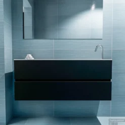 MONDIAZ ADA 120cm Toiletmeubel Urban. LEX Wastafel Talc Rechts 1 Kraangat -Zalig Baden Verkoopwinkel badkamermeubel ada urban model lex talc front 00029