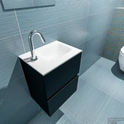 MONDIAZ ADA 40cm Toiletmeubel Urban. LEX Wastafel Talc Rechts 1 Kraangat -Zalig Baden Verkoopwinkel badkamermeubel ada urban model lex talc top 00003