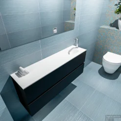 MONDIAZ ADA 120cm Toiletmeubel Urban. LEX Wastafel Talc Rechts 1 Kraangat -Zalig Baden Verkoopwinkel badkamermeubel ada urban model lex talc top 00029
