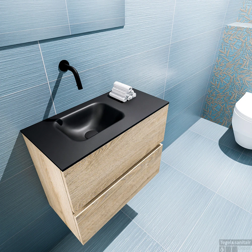 MONDIAZ ADA 60cm Toiletmeubel Washed Oak. LEX Wastafel Urban Links Zonder Kraangat 3 MONDIAZ ADA 60cm Toiletmeubel Washed Oak. LEX Wastafel Urban Links Zonder Kraangat - Afbeelding 3