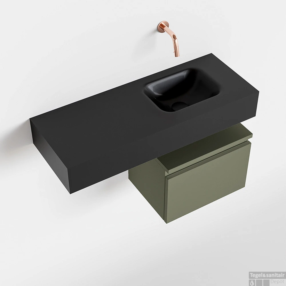 MONDIAZ ANDOR 40cm Toiletmeubel Army. LEX 80cm Wastafel Urban Rechts Geen Kraangat 1 MONDIAZ ANDOR 40cm Toiletmeubel Army. LEX 80cm Wastafel Urban Rechts Geen Kraangat