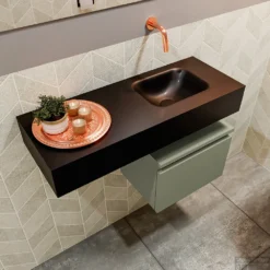MONDIAZ ANDOR 40cm Toiletmeubel Army. LEX 80cm Wastafel Urban Rechts Geen Kraangat 7 MONDIAZ ANDOR 40cm Toiletmeubel Army. LEX 80cm Wastafel Urban Rechts Geen Kraangat -Zalig Baden Verkoopwinkel badkamermeubel andor army model lex vrijhangend urban sidetop 0022