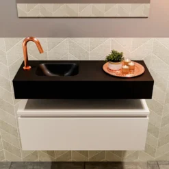 MONDIAZ ANDOR 80cm Toiletmeubel Linen. LEX 80cm Wastafel Urban Links 1 Kraangat 8 MONDIAZ ANDOR 80cm Toiletmeubel Linen. LEX 80cm Wastafel Urban Links 1 Kraangat -Zalig Baden Verkoopwinkel badkamermeubel andor linen model lex vrijhangend urban front 0015