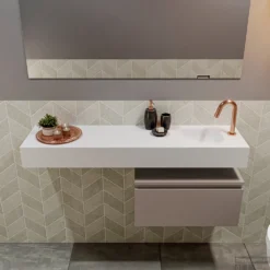 MONDIAZ ANDOR 60cm Toiletmeubel Smoke. LEX 120cm Wastafel Talc Rechts 1 Kraangat 8 MONDIAZ ANDOR 60cm Toiletmeubel Smoke. LEX 120cm Wastafel Talc Rechts 1 Kraangat -Zalig Baden Verkoopwinkel badkamermeubel andor smoke model lex vrijhangend talc front 0041