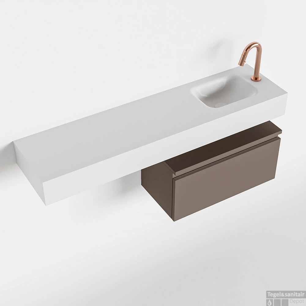 MONDIAZ ANDOR 60cm Toiletmeubel Smoke. LEX 120cm Wastafel Talc Rechts 1 Kraangat 1 MONDIAZ ANDOR 60cm Toiletmeubel Smoke. LEX 120cm Wastafel Talc Rechts 1 Kraangat