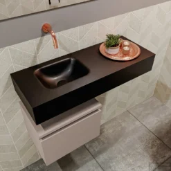 MONDIAZ ANDOR 40cm Toiletmeubel Smoke. LEX 80cm Wastafel Urban Links Geen Kraangat -Zalig Baden Verkoopwinkel badkamermeubel andor smoke model lex vrijhangend urban sidetop 0018