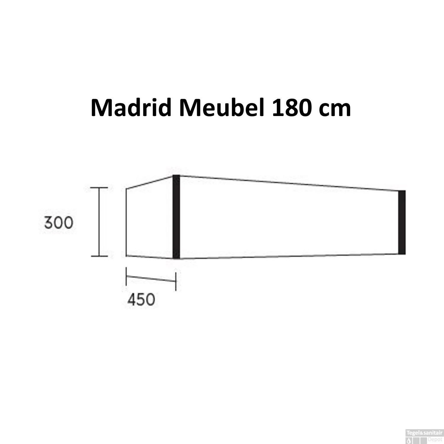 Badkamermeubel BWS Madrid Wit 180x45x30 Cm Mat Witte Solid Surface Wastafel Dubbel (2 Lades, 0 Kraangaten) 5 Badkamermeubel BWS Madrid Wit 180x45x30 Cm Mat Witte Solid Surface Wastafel Dubbel (2 Lades, 0 Kraangaten) - Afbeelding 5