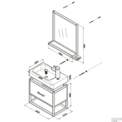 Badkamermeubel Casajoy Miami Compact 55x32x46cm Eiken Met Natuurstenen Wastafel -Zalig Baden Verkoopwinkel badkamermeubel casajoy miami compact 55x32x46cm eiken met natuurstenen wastafel tech