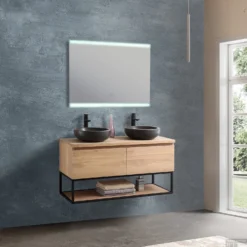 Badkamermeubel Casajoy Vermont 120x46x55cm Eiken